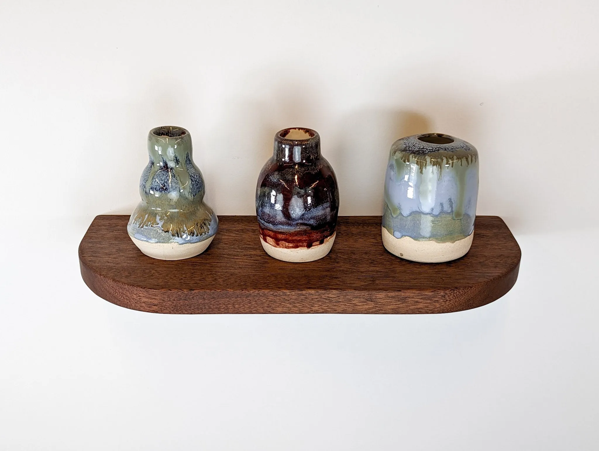 Thin Oak Floating Shelf with Rounded Corners