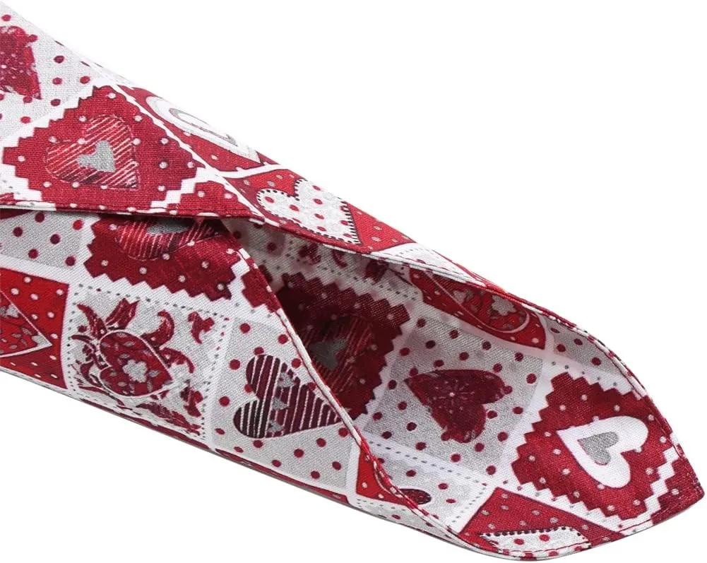 Valentine's Day Dog Bandana Reversible Triangle Bibs Scarf Accessories for Dogs Cats Pets Small