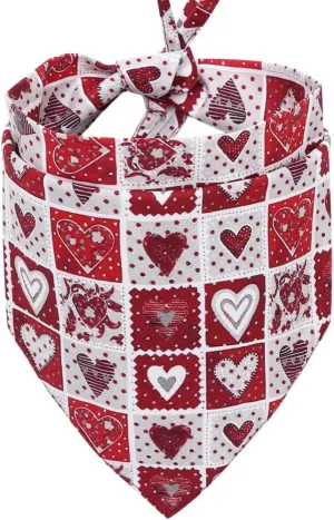 Valentine's Day Dog Bandana Reversible Triangle Bibs Scarf Accessories for Dogs Cats Pets Small