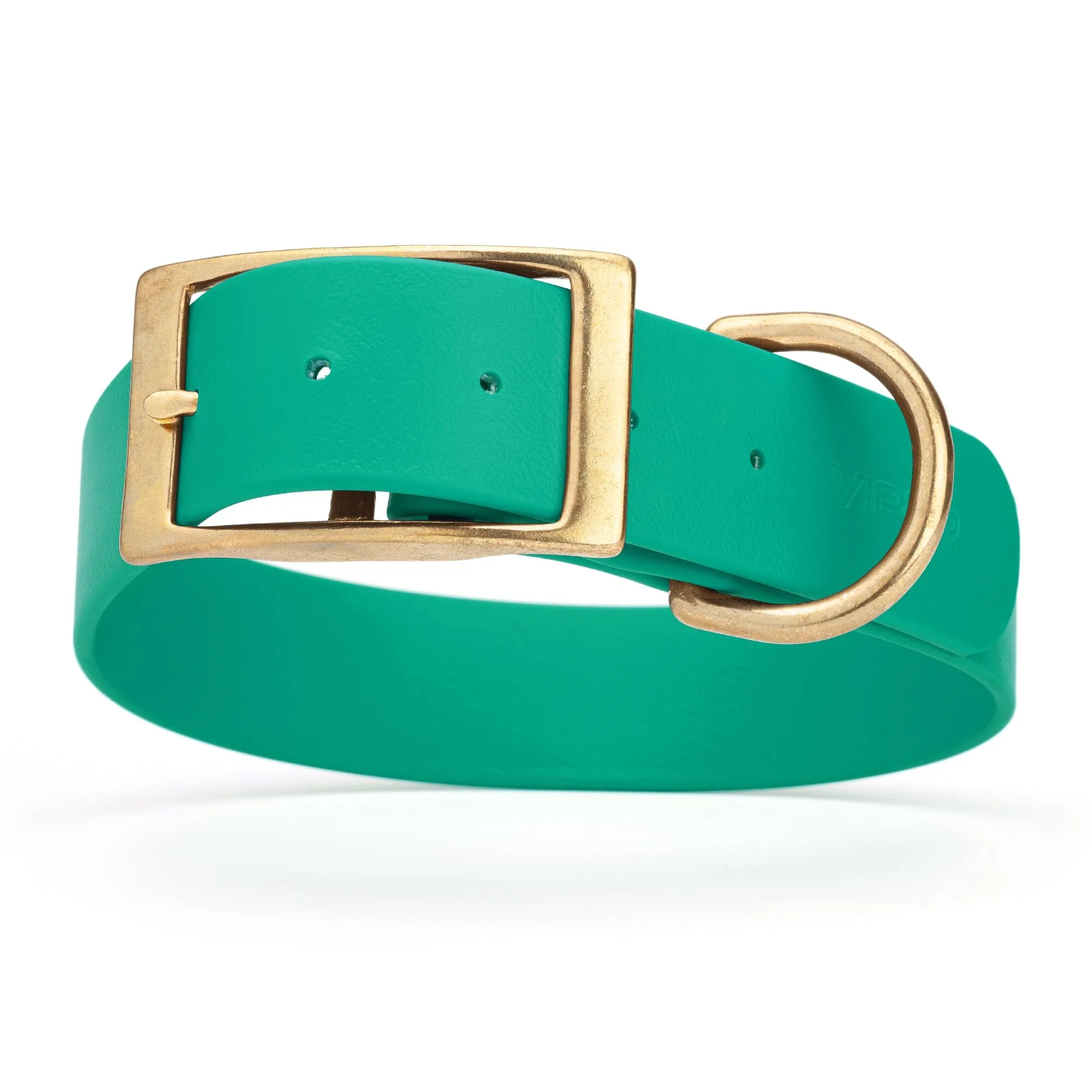 Viper Biothane Waterproof Dog Collar - Brass Hardware - Wide - Size L (16" - 20")