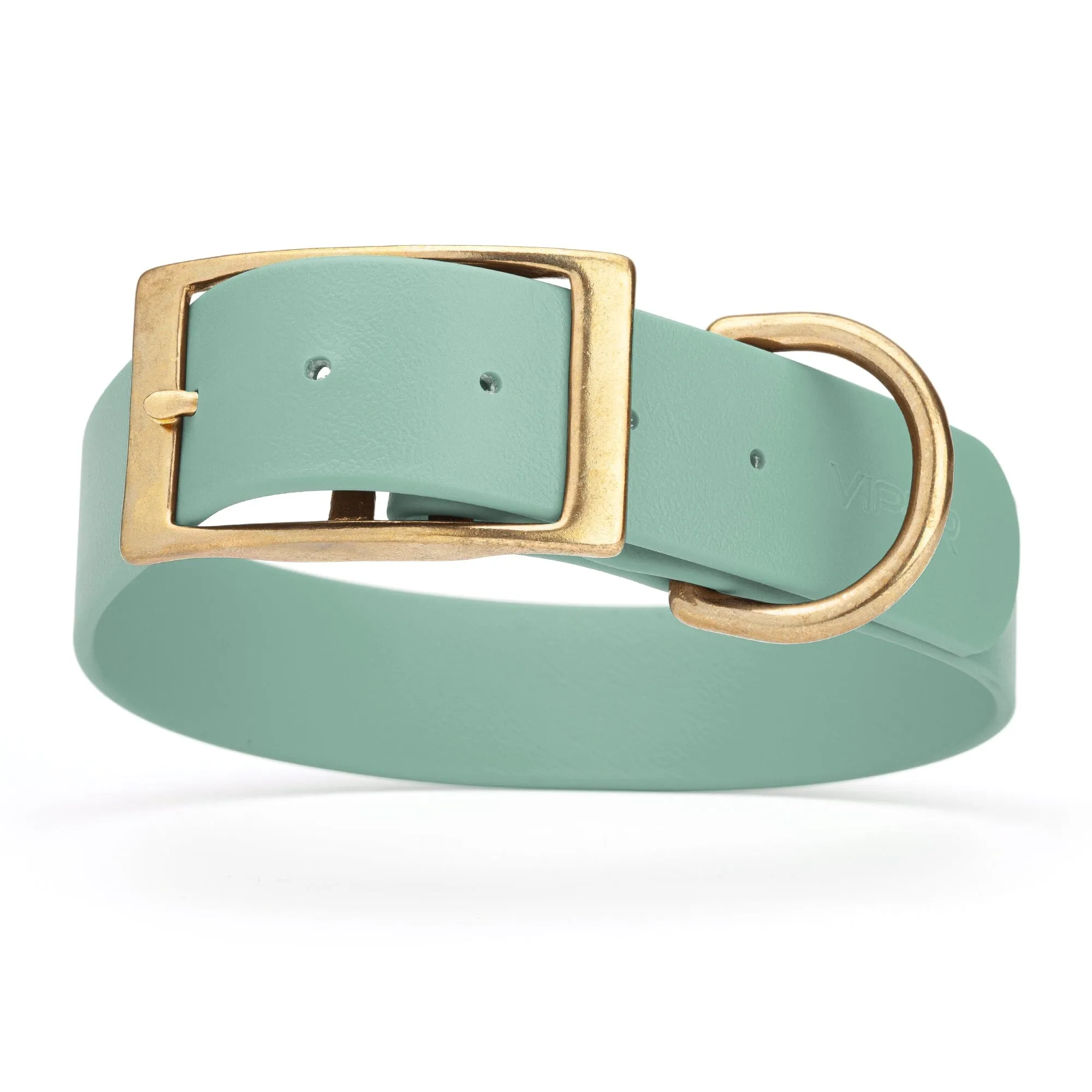 Viper Biothane Waterproof Dog Collar - Brass Hardware - Wide - Size L (16" - 20")
