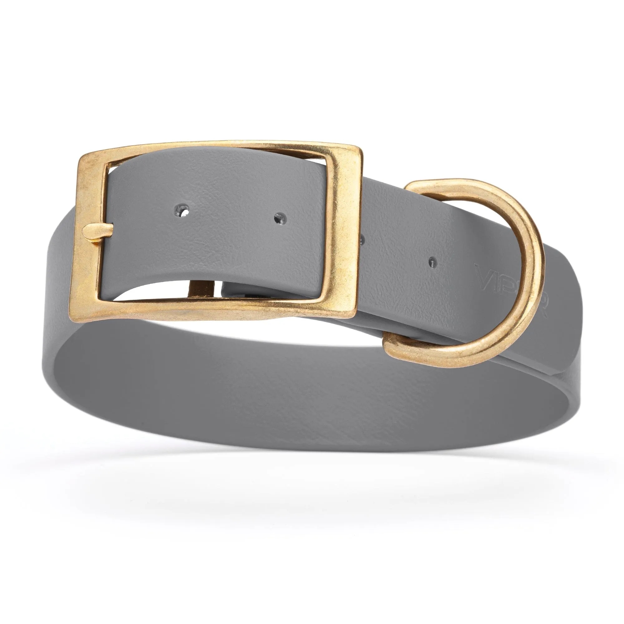 Viper Biothane Waterproof Dog Collar - Brass Hardware - Wide - Size L (16" - 20")