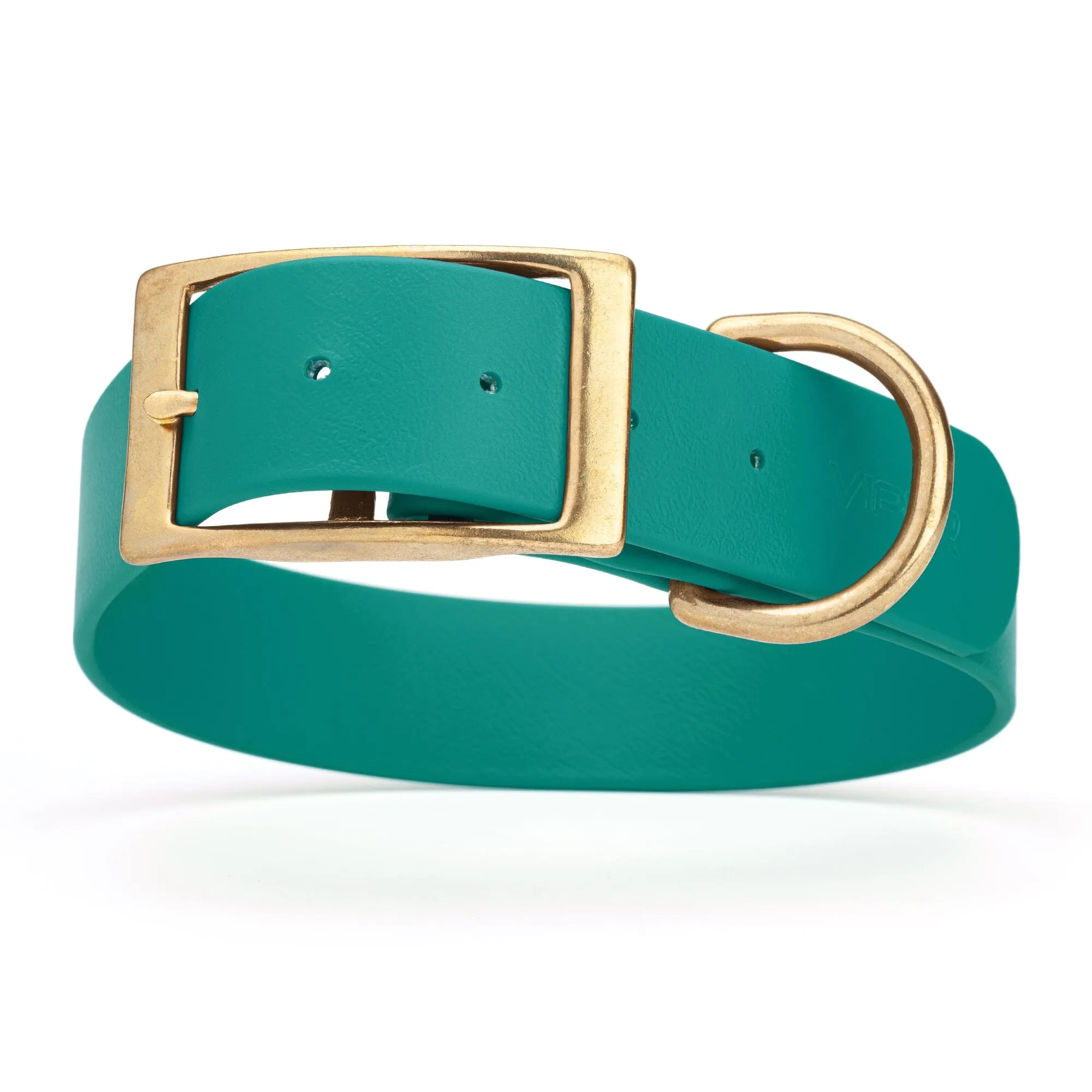 Viper Biothane Waterproof Dog Collar - Brass Hardware - Wide - Size L (16" - 20")