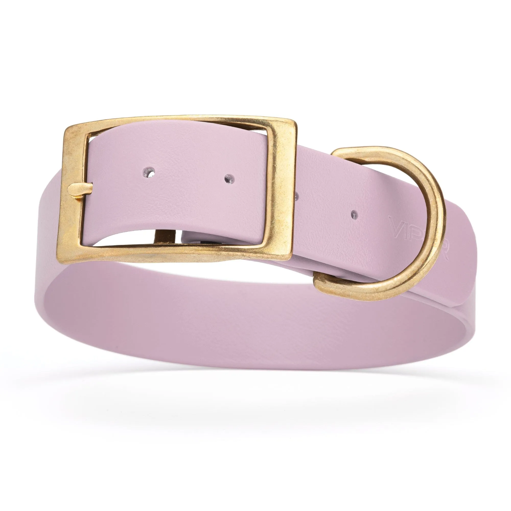 Viper Biothane Waterproof Dog Collar - Brass Hardware - Wide - Size L (16" - 20")