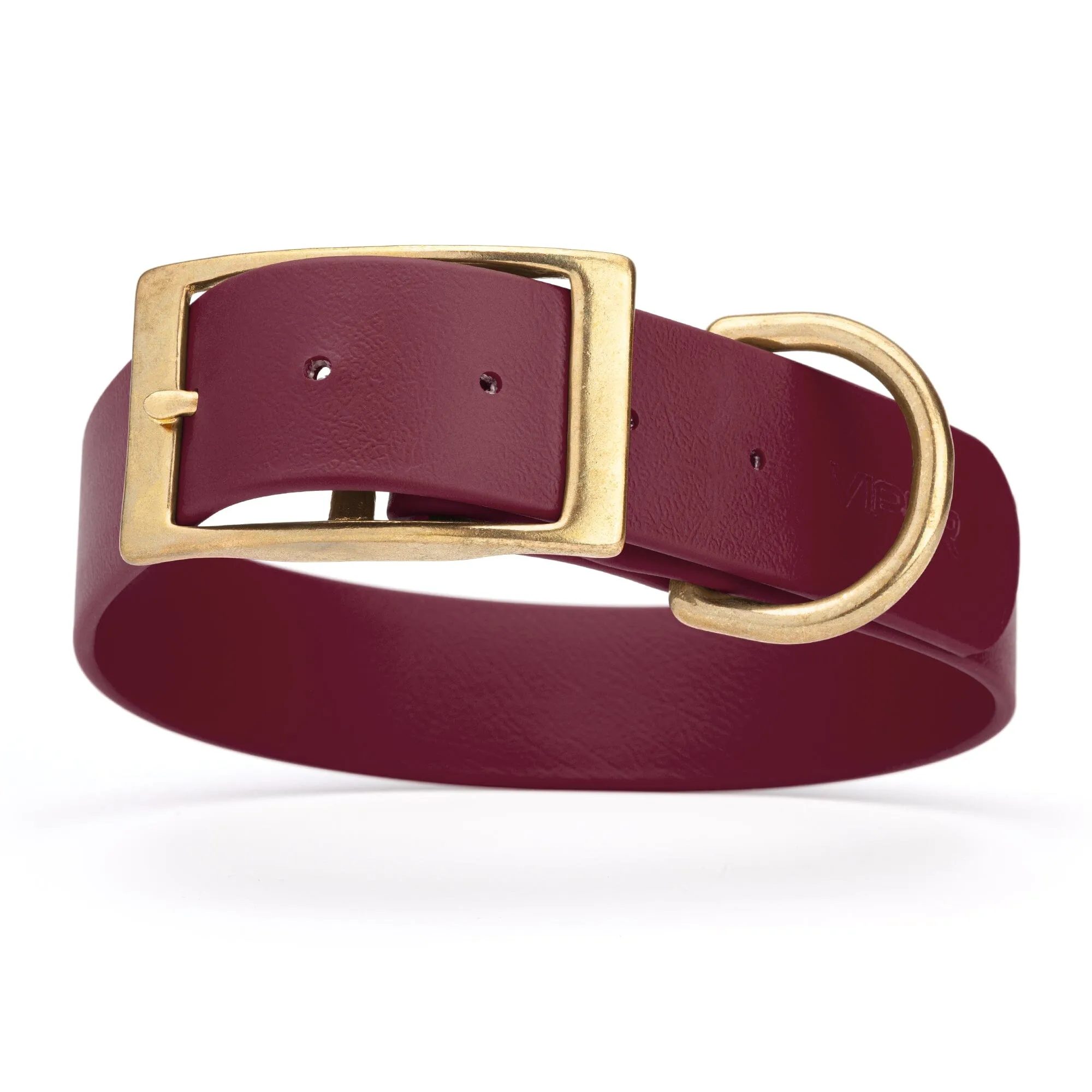 Viper Biothane Waterproof Dog Collar - Brass Hardware - Wide - Size L (16" - 20")
