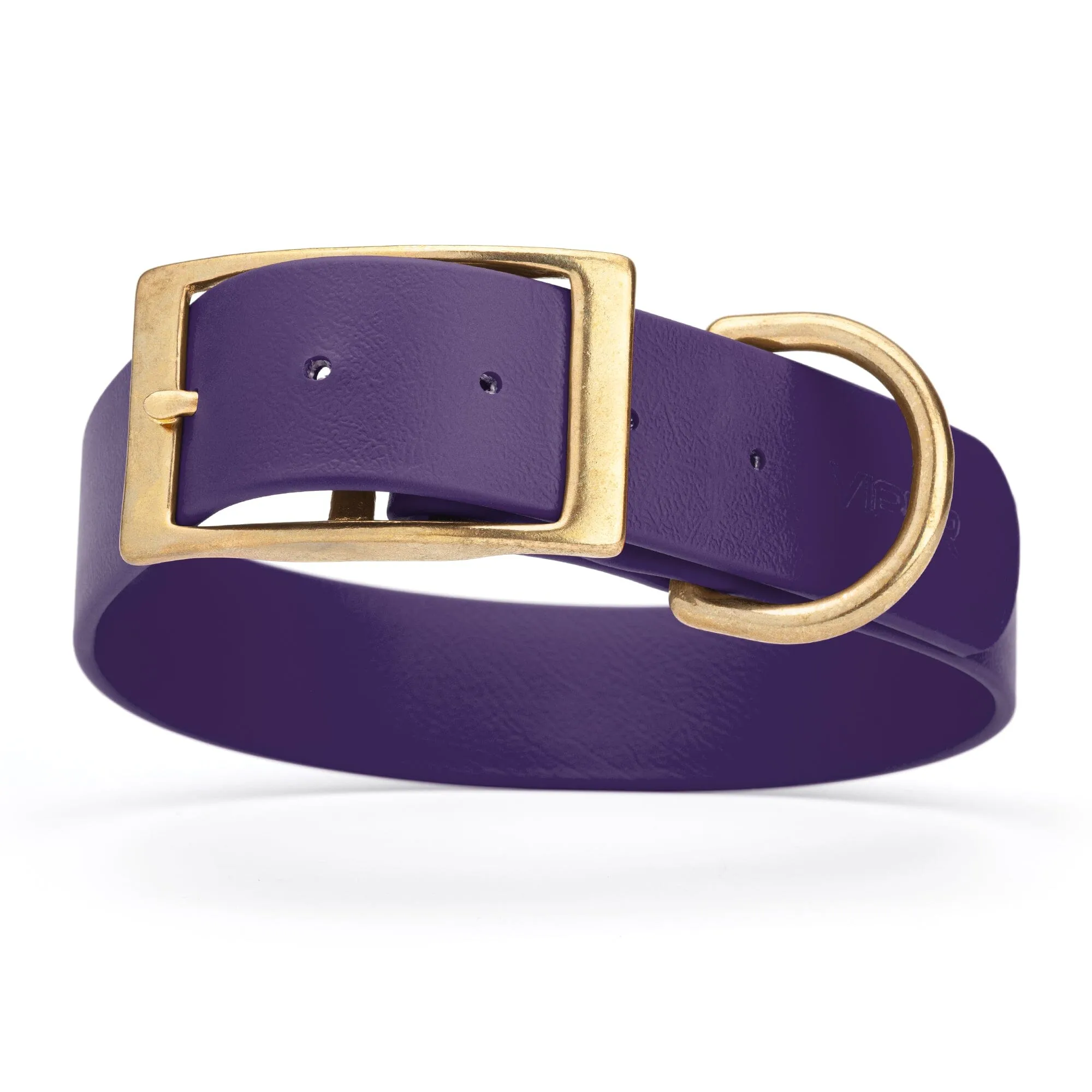 Viper Biothane Waterproof Dog Collar - Brass Hardware - Wide - Size L (16" - 20")