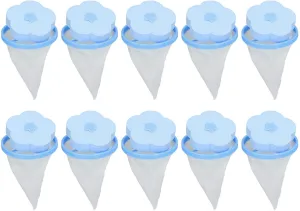 Washing Machine Filter Bag Floating Reusable Laundry Hair Mesh Remover for Pulsator Washer 10pcs (Type B)