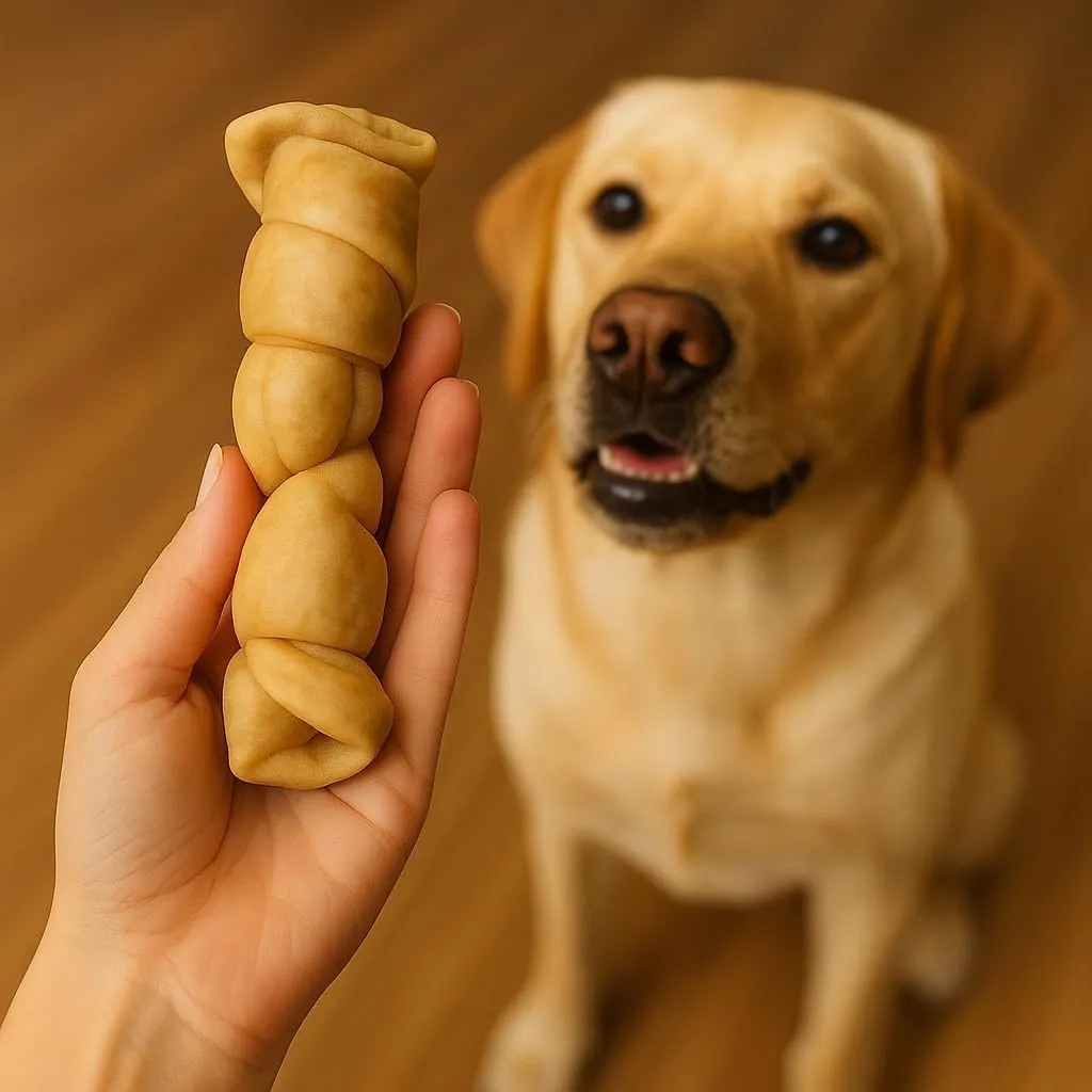 Water Buffalo Retriever Style Cheek Roll Dog Chews-5 Pack (Long Lasting Chews, Treats, Bones for Aggressive Chewers & Large Dogs) Great Substitute Pig Ears Dogs