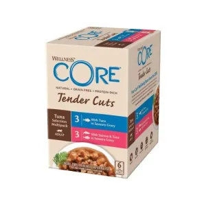 Wellness CORE Tender Cuts Tuna Selection Multipack Wet Adult Cat Food 6x85g