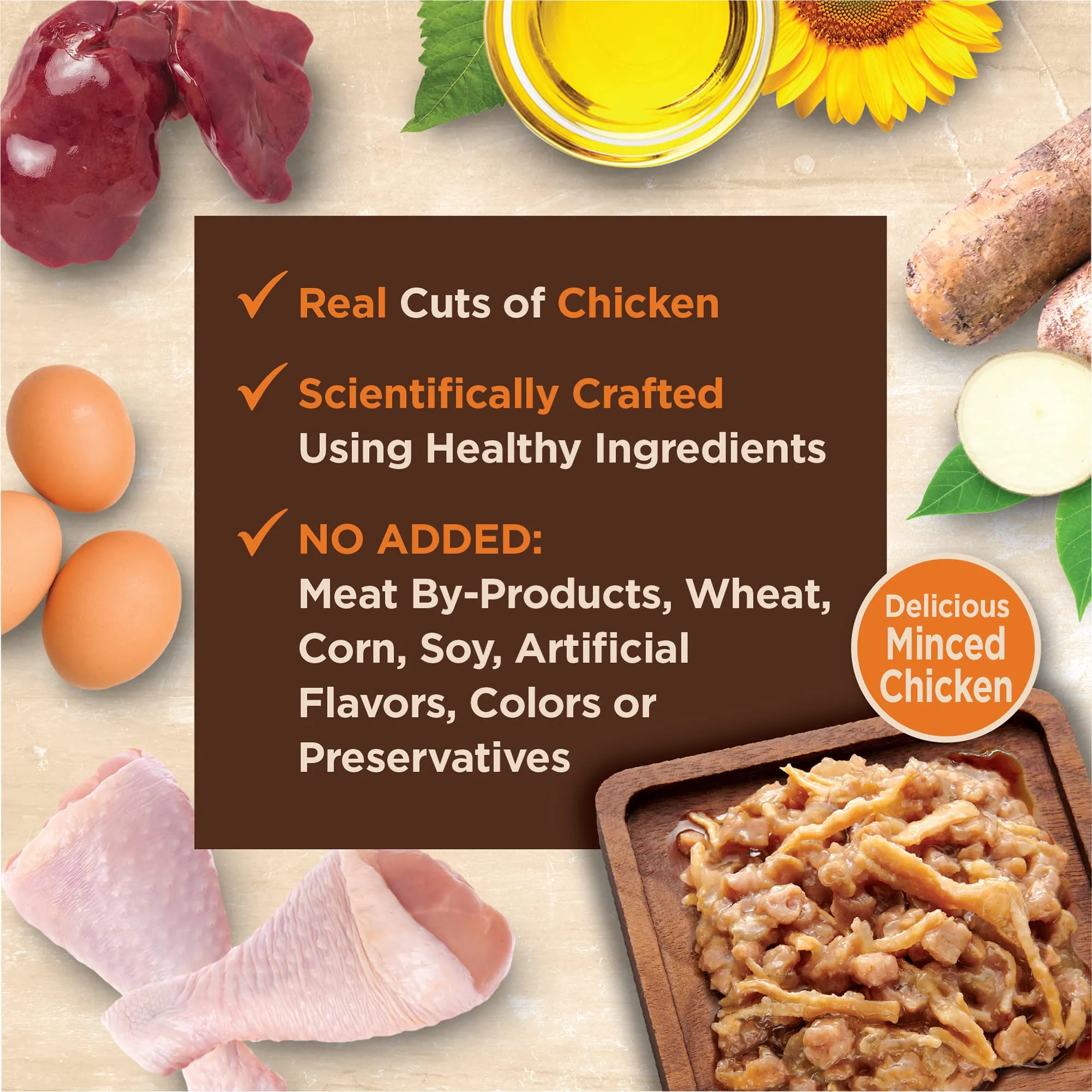 Wellness Core Tiny Tasters Grain-Free Minced Chicken in Gravy Adult Wet Cat Food Pouch - 1.75 Oz - Case of 12