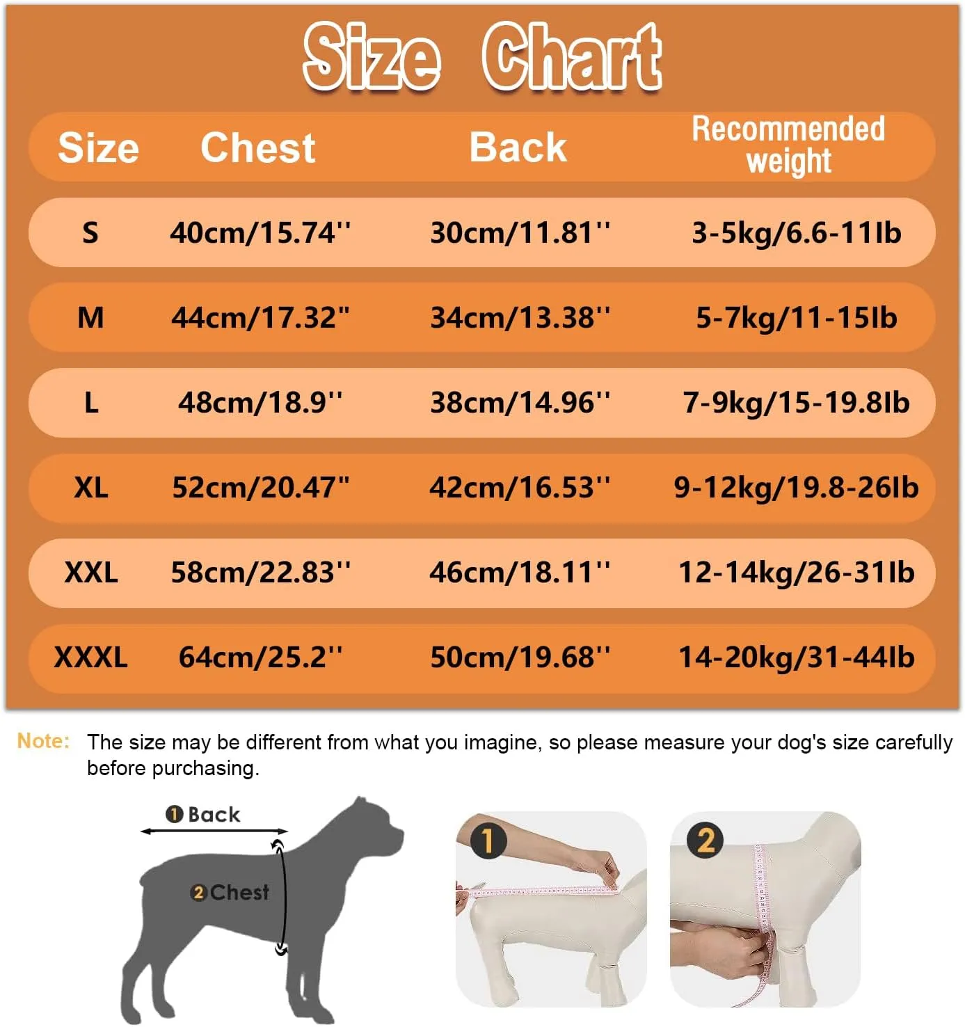Winter Coat, Waterproof Jacket, Warm Turtleneck Fleece Vest With Built-in Harness, Reflective Snow Jacket Snowsuit for Small Medium Large Dogs, Orange XXXL