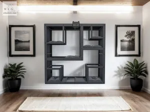 WLO® Gray Square Compact Cat Shelf