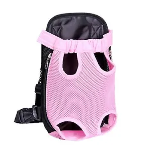 XL 41*25cm pink Outdoor portable pet bag, breathable Mesh backpack for cats and dogs AZ19618