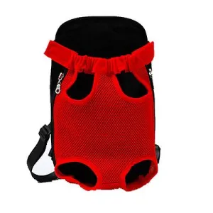 XL 41*25cm red Outdoor portable pet bag, breathable Mesh backpack for cats and dogs AZ19626